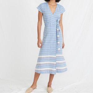 NWOT Marine Layer Maddie Stripe Printed Wrap Dress